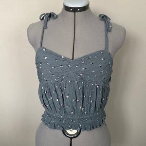 American Eagle Floral Tie Strap Top